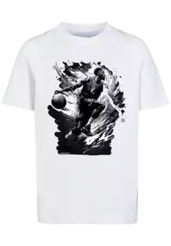 F4NT4STIC Футболка "Basketball Splash Sport UNISEX", принт, белый