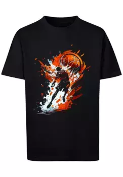 F4NT4STIC Футболка "Basketball Splash Sport UNISEX", принт, черный