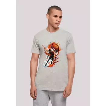 F4NT4STIC Футболка "Basketball Splash Sport UNISEX", принт, серый