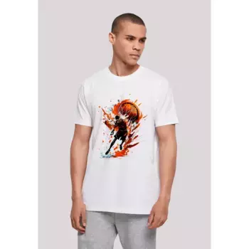 F4NT4STIC Футболка "Basketball Splash Sport UNISEX", принт, белый