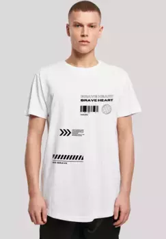 F4NT4STIC Футболка "Brave Heart LONG TEE", принт, белый