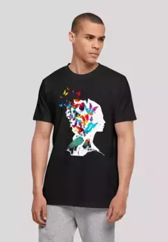 F4NT4STIC Футболка "Butterfly Silhouette TEE UNISEX", принт, черный