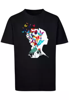 F4NT4STIC Футболка "Butterfly Silhouette TEE UNISEX", принт, черный