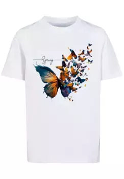 F4NT4STIC Футболка "Butterfly Spring Tee Unisex", принт, белый