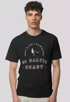 F4NT4STIC Футболка "Чайка Кнут и Ян Гамбург", премиум качество, черный