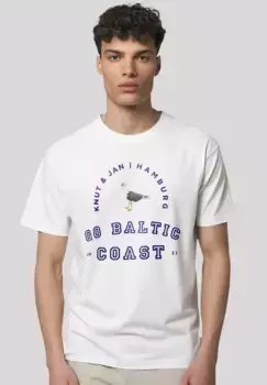 F4NT4STIC Футболка "Чайка Кнут и Ян Гамбург", премиум качество, белый