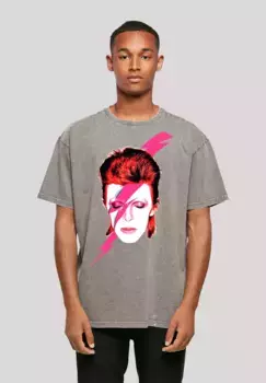 F4NT4STIC Футболка "David Bowie Oversize T-Shirt", принт, цвет Asphalt