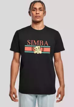 F4NT4STIC Футболка "Disney King Lion King Simba Stripes", принт, черный