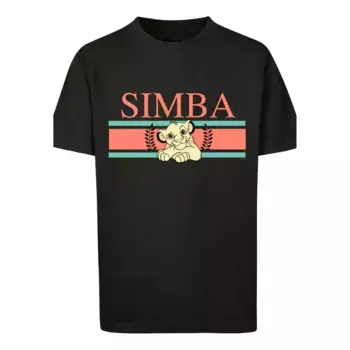 F4NT4STIC Футболка «Disney King Lion Simba Stripes», принт, черный