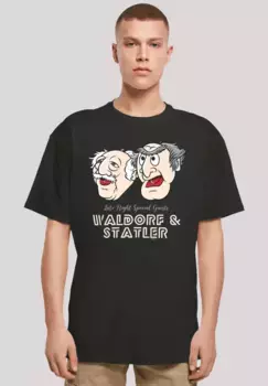 F4NT4STIC Футболка "Disney Muppets Late Night Waldorf & Statler", премиум качество, черный