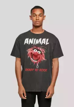 F4NT4STIC Футболка "Disney Muppets Ready To Rock", премиум качество, черный