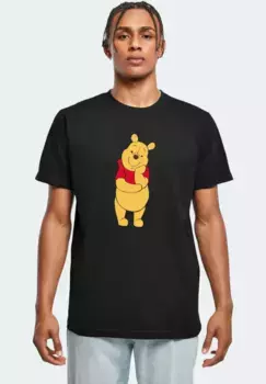 F4NT4STIC Футболка "Disney Winnie The Pooh Classic", мужская, премиум-мерч, стандартного кроя, базовая, с принтом, черный