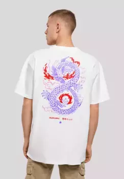 F4NT4STIC Футболка "Dragon Fire Japan", принт, белый
