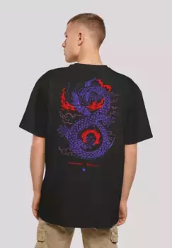 F4NT4STIC Футболка "Dragon Fire Japan", принт, черный