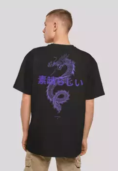 F4NT4STIC Футболка "Dragon Purple", принт, черный