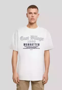 F4NT4STIC Футболка " East Village Manhattan OVERSIZE TEE ", принт, белый