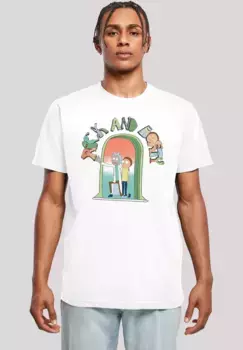 F4NT4STIC Футболка "ФУТБОЛКА RICK AND MORTY", мужская, премиум-мерч, стандартного кроя, базовая, с принтом, белый
