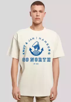 F4NT4STIC Футболка "Go North Knut Jan Hamburg Knut Jan Hamburg", принт, цвет Sand