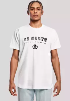 F4NT4STIC Футболка "Go North", принт, белый