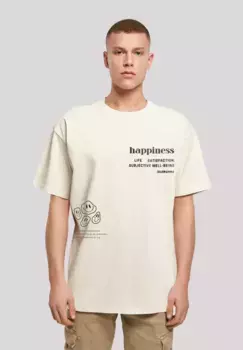 F4NT4STIC Футболка "happiness OVERSIZE TEE", принт, цвет Sand