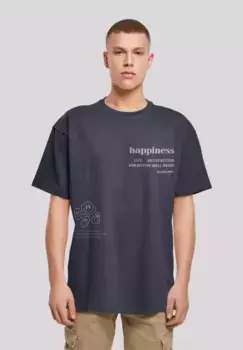 F4NT4STIC Футболка "happiness OVERSIZE TEE", принт, цвет морской волны