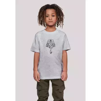F4NT4STIC Футболка «Harry Potter Dark Mark Crest», принт, цвет heather grey