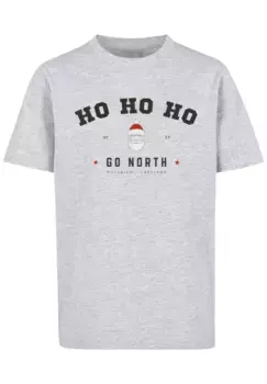 F4NT4STIC Футболка "Ho Ho Ho Santa Claus Christmas", Рождество, подарок, логотип, серый