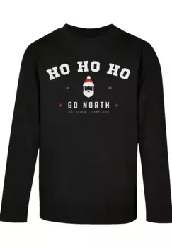 F4NT4STIC Футболка "Ho Ho Ho Santa Claus Christmas", Рождество, подарок, логотип, черный