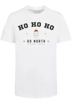 F4NT4STIC Футболка "Ho Ho Ho Santa Claus Christmas", Рождество, подарок, логотип, белый