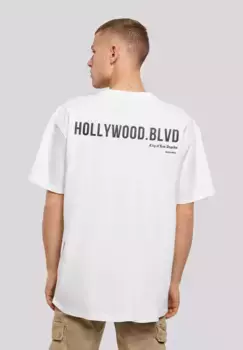 F4NT4STIC Футболка "Hollywood blvd OVERSIZE TEE", принт, белый