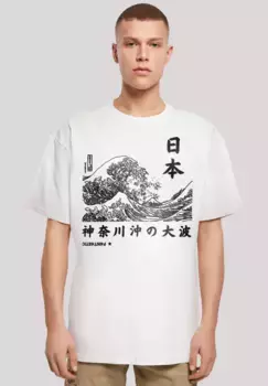 F4NT4STIC Футболка "Kanagawa Wave Japan", принт, белый
