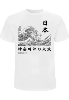 F4NT4STIC Футболка "Kanagawa Wave Japan", принт, белый
