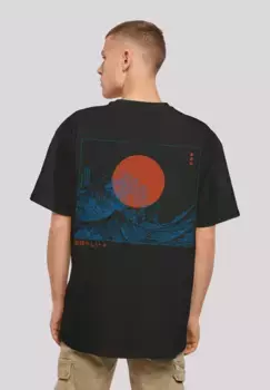 F4NT4STIC Футболка "Kanagawa Wave Japan", принт, черный