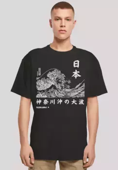F4NT4STIC Футболка "Kanagawa Wave Japan", принт, черный