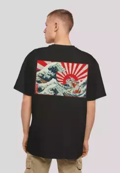 F4NT4STIC Футболка "Kanagawa Wave Japan", принт, черный