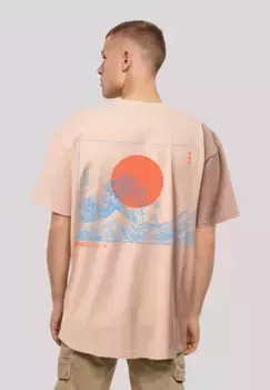 F4NT4STIC Футболка "Kanagawa Wave Japan", принт, цвет Amber