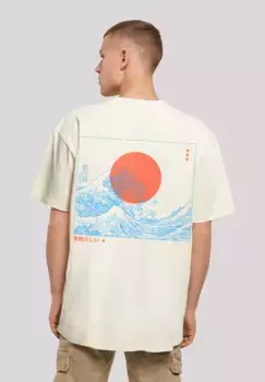 F4NT4STIC Футболка "Kanagawa Wave Japan", принт, цвет Sand
