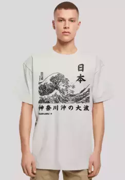 F4NT4STIC Футболка "Kanagawa Wave Japan", принт, цвет Lightasphalt