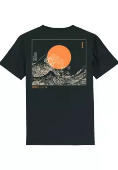 F4NT4STIC Футболка "Kanagawa Wave Japan Wave", принт, черный