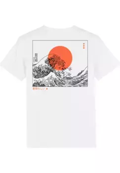 F4NT4STIC Футболка "Kanagawa Wave Japan Wave", принт, белый