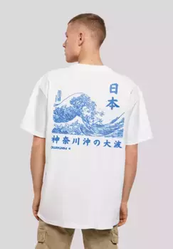 F4NT4STIC Футболка "Kanagawa Wave", принт, белый