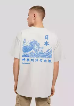 F4NT4STIC Футболка "Kanagawa Wave", принт, цвет Lightasphalt