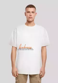 F4NT4STIC Футболка "kindness OVERSIZE TEE", принт, белый