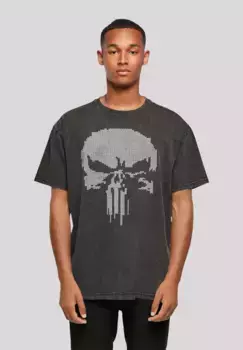 F4NT4STIC Футболка "Marvel Punisher Fake Knit", премиум качество, черный