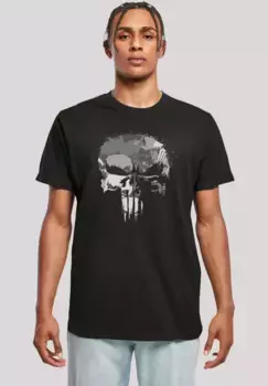 F4NT4STIC Футболка "Marvel Punisher Skull", премиум качество, черный