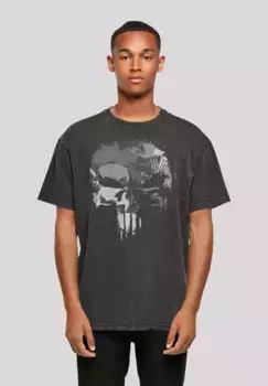 F4NT4STIC Футболка "Marvel Punisher Skull", премиум качество, черный