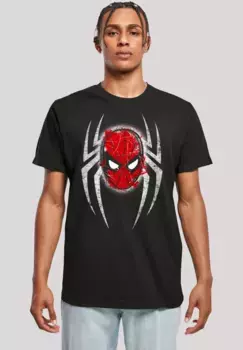F4NT4STIC Футболка "Marvel Spiderman Spider Mask", премиум качество, черный
