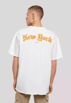 F4NT4STIC Футболка "New York Orange OVERSIZE TEE", принт, белый