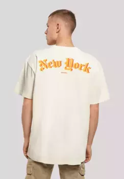 F4NT4STIC Футболка "New York Orange OVERSIZE TEE", принт, цвет Sand