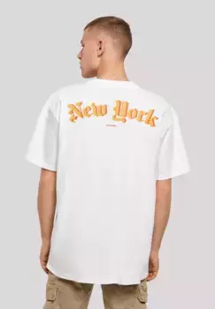 F4NT4STIC Футболка "New York Orange OVERSIZE TEE", принт, белый